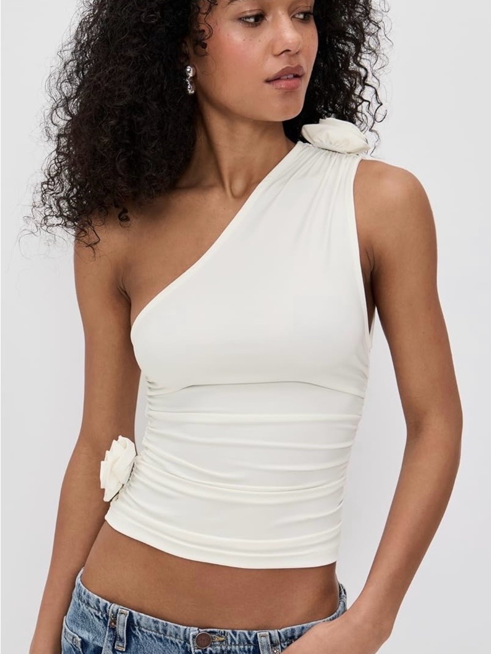 LIONESS Rendezvous One Shoulder Top